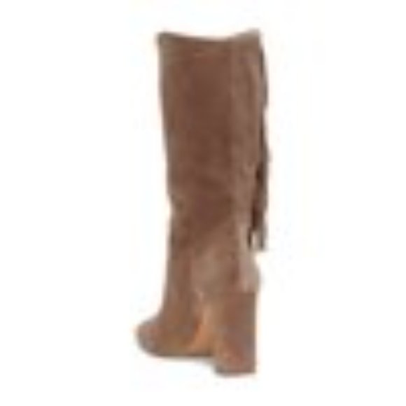 Vince Camuto Sterla Mid Calf Suede Fringe Boot NEW - Picture 2 of 7